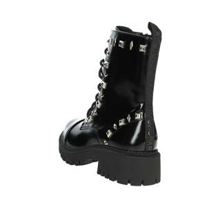 Botas de combate para mujer, color negro, talla 38, con tachuelas y suela gruesa - Product Image 2