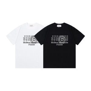 <span class=keywords><strong>Camiseta</strong></span> Masculina de Alta Gama, Vintage, Retro, de Lujo, Maiso Margiela, con Letras Digitales, 260g, 100% Algodón, Manga Corta, Transpirable y Holgada - Product Image 5