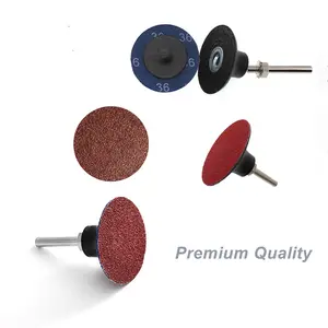 A/O 2 In Sanding Discs Quick Change Roll Lock Disc For Die Grinder For Surface Prep 60 Grit Female Attachment