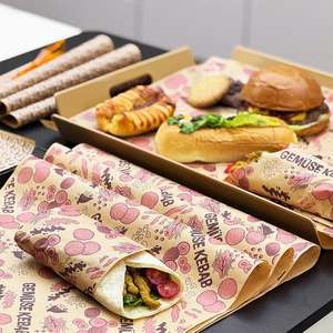 Papel de Hornear Antigrasa de PE Impreso Personalizado, Papel de Envolver Biodegradable y Ecológico Desechable para Pizza, Papas Fritas y Pan - Product Image 4