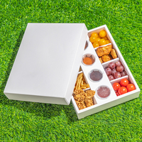LOKYO Récipient de plateau alimentaire jetable personnalisé pour pique-nique et collation boîtes de restauration pour desserts à emporter avec sauce