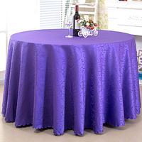 Nappes rondes jacquard bon marché et nappes de luxe en polyester pour les mariages