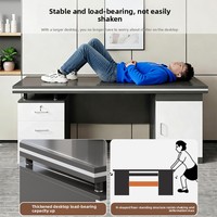 LBZ-151X Ensemble bureau et chaise de direction moderne et simple avec tiroirs de rangement, poste de travail individuel pour usage domestique et informatique