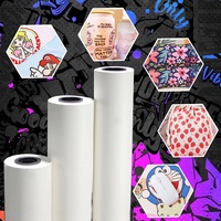 Papel de Transferencia de Sublimación de Tinta de Alta Velocidad de 40/50/60/70/90 g/m² para Ropa, Rollo de Papel Blanco con 98% de Tasa de Transferencia