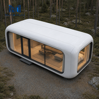 Futuristic Apple Pod 40ft Mobile House Solar Powered Eco-Friendly Container Sandwich Panel Construction Office Building Workshop