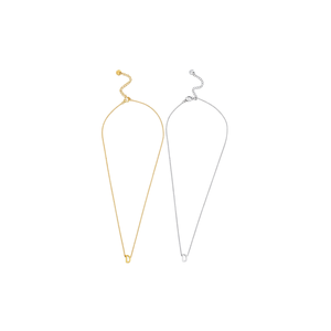 Collana con Lettera D in Acciaio Inossidabile, Catena a Collare, Gioielli alla Moda - Product Image 2