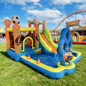 Commercial <b>Small</b> Inflatable House With Blower Outdoor Birthday Party Toddler With <b>Slide</b> NB- 93033 Inflatable Castle Kids Commerc - Product Image 2
