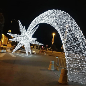 Scultura 3D LED RGB IP65 personalizzata per esterni, decorazione natalizia, arco a stella, motivo luminoso per strada, per festival - Product Image 6