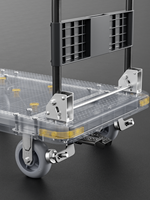 Chariot de manutention robuste antidérapant MBC-008 pour entrepôt, chariot utilitaire, chariot à plateforme pliable avec roues, capacité 1000 kg