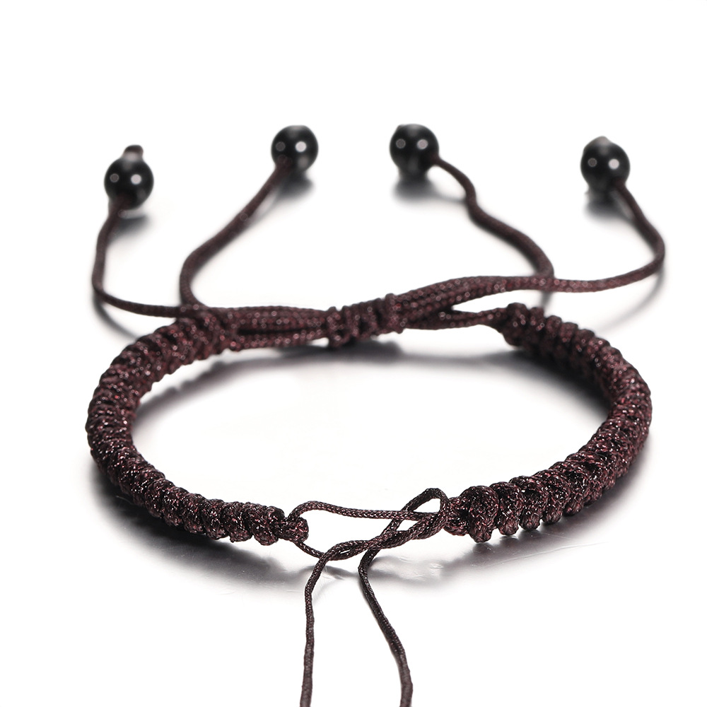 Bracelet semi-fini - couleur café