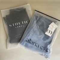 Sac en plastique transparent givré personnalisé avec fermeture éclair et impression de logo, emballage sécurisé pour vêtements, chaussures et chaussettes