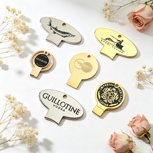 Zinc Alloy Manual Caviar Tin Opener, Custom Sturgeon Logo Oval Portable Restaurant Kitchen Accessory Tool - Product Image 1