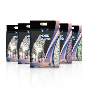 New products powerful clumping toilet training tofu cat litter mixed with bentonite clay for wc