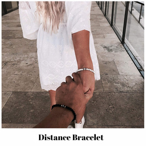 Braccialetti elasticizzati con scritta in agata smerigliata da 6mm con corda elastica con perline bracciale personalizzato <span class=keywords><strong>coppia</strong></span> di 26 lettere - Product Image 3