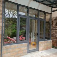 Persiana de ventana abatible de aleación de aluminio insonorizada de doble capa personalizada Kimberley para sellado de balcón Villas casas autoconstruidas