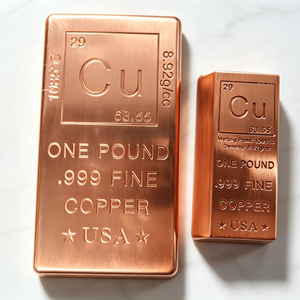 1lb 999 Pure Copper Chemistry Element Paperweight Cu Periodic <b>Table</b> Bullion Bar 16oz Desk Decor Solid - Product Image 3