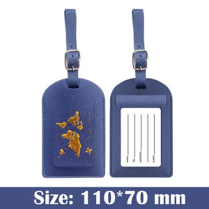 Etiqueta colgante de <span class=keywords><strong>equipaje</strong></span> con mapa de estampado <span class=keywords><strong>en</strong></span> caliente de cuero PU engrosado, etiquetas de <span class=keywords><strong>equipaje</strong></span>, tarjeta de nombre de <span class=keywords><strong>equipaje</strong></span>, venta al por mayor - Product Image 2