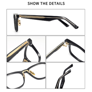 Np752 Acetate khung quang chất lượng cao kính quang học cho nam giới và phụ nữ người lớn Titanium dây lõi khung kính - Product Image 4