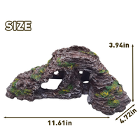 Plateforme de descente en résine pour tortue, rampe d'escalade, terrasse, Reptile, grotte flottante, Aquarium, décoration, ornement, roche