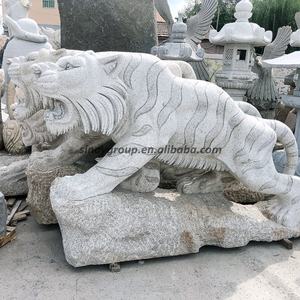 Estatua de tigre tradicional de tamaño real para exteriores, estatua de tigre de piedra para decoración de jardín - Product Image 5