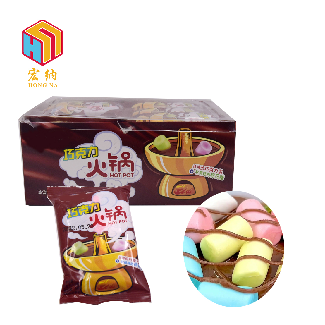 Новые популярные вкусные шоколадные конфеты и фондю Marshmallow с шоколадным джемом