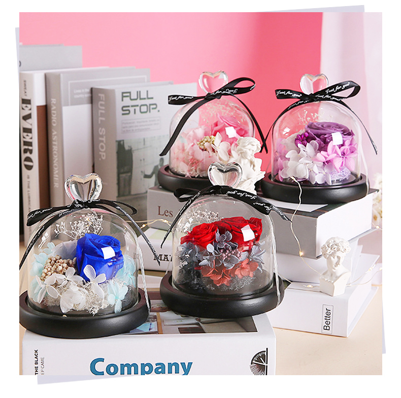 Fresh Flowers Rose Glass Dome gifts