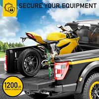 Sangles à cliquet rétractables de 1200 lb avec boucles souples, 1 po x 10 pi, sangles d'arrimage auto-rétractables robustes pour l'automobile