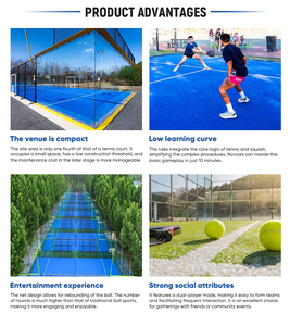 Terrain <span class=keywords><strong>de</strong></span> padel panoramique 10x20m en verre trempé, fournisseur direct d'usine - Product Image 2