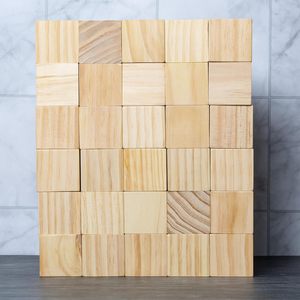 Blocs carrés en <span class=keywords><strong>bois</strong></span> de pin massif non fini, écologiques, naturels, technique de polissage en <span class=keywords><strong>bois</strong></span> - Product Image 6