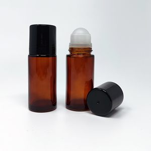 Indispensabili per contenitori Roll-On riutilizzabili da 50ml 2 bottiglie di vetro ambrato facili da usare perdono bottiglie di olio essenziale accessori - Product Image 3