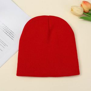 หมวกบีนนี่ไหมพรมอะคริลิคสำหรับผู้ใหญ่แฟชั่นฤดูหนาวบุซับใน - Product Image 1