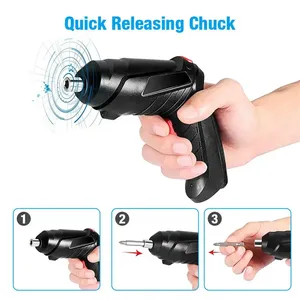 Destornillador Eléctrico Inalámbrico Profesional, 3.5NM de Torque, 220 RPM, 47 Puntas, Batería de 1300 mAh, Tornillo Máximo de 100 mm - Product Image 4