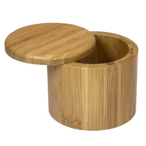 Bamboo <b>Spice</b> <b>Jar</b> Set With Magnetic Lid Airtight Storage For Kitchen Tea Sugar Salt M Size - Product Image 3