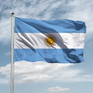 Bolisi批发90x150厘米阿根廷国旗100% 涤纶双面印花户外防水3x 5英尺阿根廷国旗