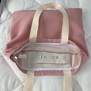 Bolsa de Mano de Pana de Color Sólido Coreana, Bonita y en Oferta, Bolsa de Mano Portátil de Alta Calidad - Product Image 2
