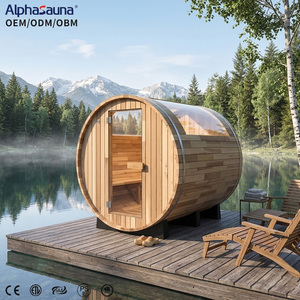 Sauna Panorámica Tipo Barril para Exteriores, Ideal para Villas, Campamentos, Resorts y Más, Personalizable - Product Image 1