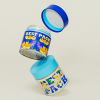 Pot à herbes sèches de 3,5 g avec système de sécurité anti-effraction et anti-enfants personnalisé de 2 oz, 3 oz, 4 oz, avec des marchands de qualité supérieure