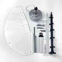 Générateur d'éoliennes de petite taille 1000W 12V/24V Axe horizontal Éolienne d'Archimède Système de production d'énergie pour toit de maison Zone à faible vent