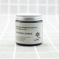 Pot à bougie rond en verre de luxe personnalisé de 5oz 5oz 8oz 16oz 32oz avec couvercle en métal et emballage en boîte