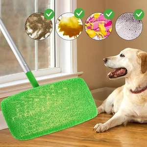 Ricambio per Mop in Microfibra Ecologico ad Alto Assorbimento d'Acqua Riutilizzabile Lavabile Asciutto e Bagnato Copertura Piatta per Pulizia Pavimenti - Product Image 5