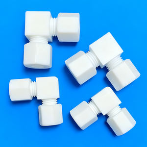 ZDVseal 1/2 "X10mm PTFE 90 derajat konektor siku Ozone tahan untuk industri perawatan air tanaman - Product Image 1
