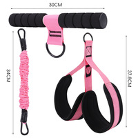 Banda de Resistencia Multifuncional con Pedales y Asas para Yoga, Ejercicios Abdominales, Cuerdas de Tracción para Adultos, Equipo de Entrenamiento para Abdomen, Cintura, Brazos, Piernas y Core