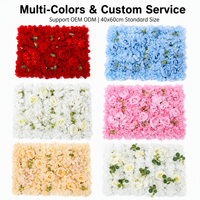 Panel Bunga Artifisial dengan Mawar Merah Muda Campuran Hydrangea untuk Latar Belakang Pernikahan, Dekorasi Jendela, Pesta, Acara, dan Dinding