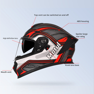 AD最新人気オートバイヘルメット,高解像度日焼け止めデュアルミラーデザイン製高品質ABS素材ブランド - Product Image 2
