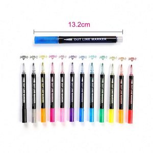 Marcador de Pintura de Doble Línea con Color Metálico de Alta Calidad para la Escuela y Negocios - Product Image 1