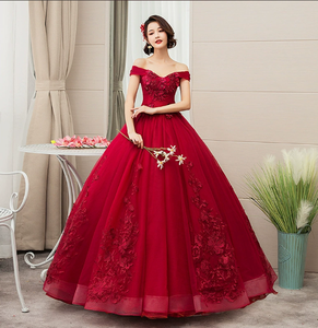 فستان حفلات للفتيات NDC10006 بتصميم كرة مع زخارف دانتيل وياقة على شكل <span class=keywords><strong>V</strong></span> وظهر مكشوف ومقاسات كبيرة وذيل طويل باللون الوردي - Product Image 4