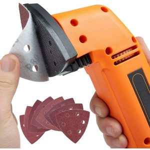 Stock local aux États-Unis - 100 disques de papier abrasif triangulaires à boucles et crochets, compatibles avec les outils multifonctions oscillants, 60/80/100/120/240 #   Disques de ponçage - Product Image 5