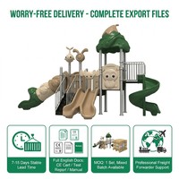 SageDelightRides Aire de jeux extérieure personnalisée avec toboggan double spirale, escaliers et rampes pour enfants, en LLDPE et acier, fabricant pour collectivités