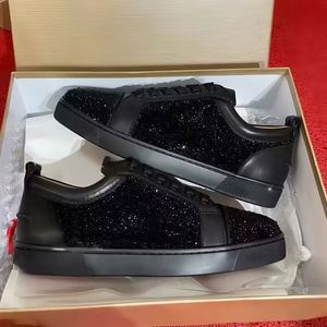 Chaussures de sport plates de luxe de haute qualité pour femmes, baskets de créateur avec diamants, chaussures de marche décontractées tendance pour hommes - Product Image 1