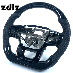 Accessoires intérieurs pour <span class=keywords><strong>Ford</strong></span> Ranger Everest Raptor <span class=keywords><strong>2023</strong></span> 2024 2025, volant en bois et fibre de carbone - Product Image 3